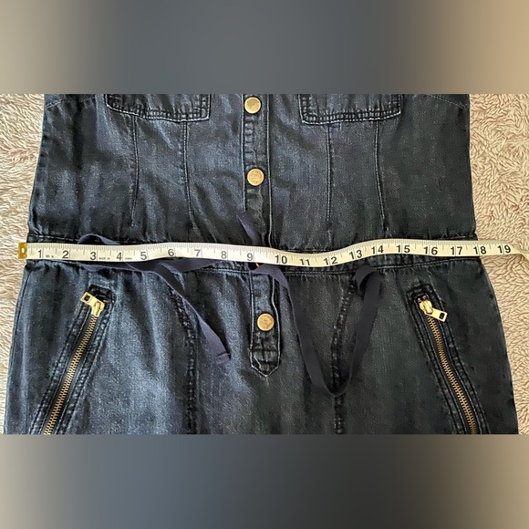 DKNY Denim Cinch Waist Denim Dress - Picture 12 of 13